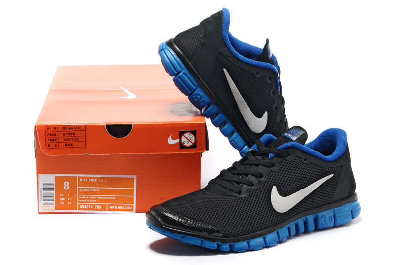 Nike Free 3.0 hommes noirs bleus nouvelles chaussures hommes (3)